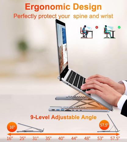 Premium USB Laptop Docking Station Stand