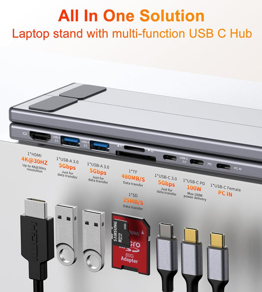 Premium USB Laptop Docking Station Stand