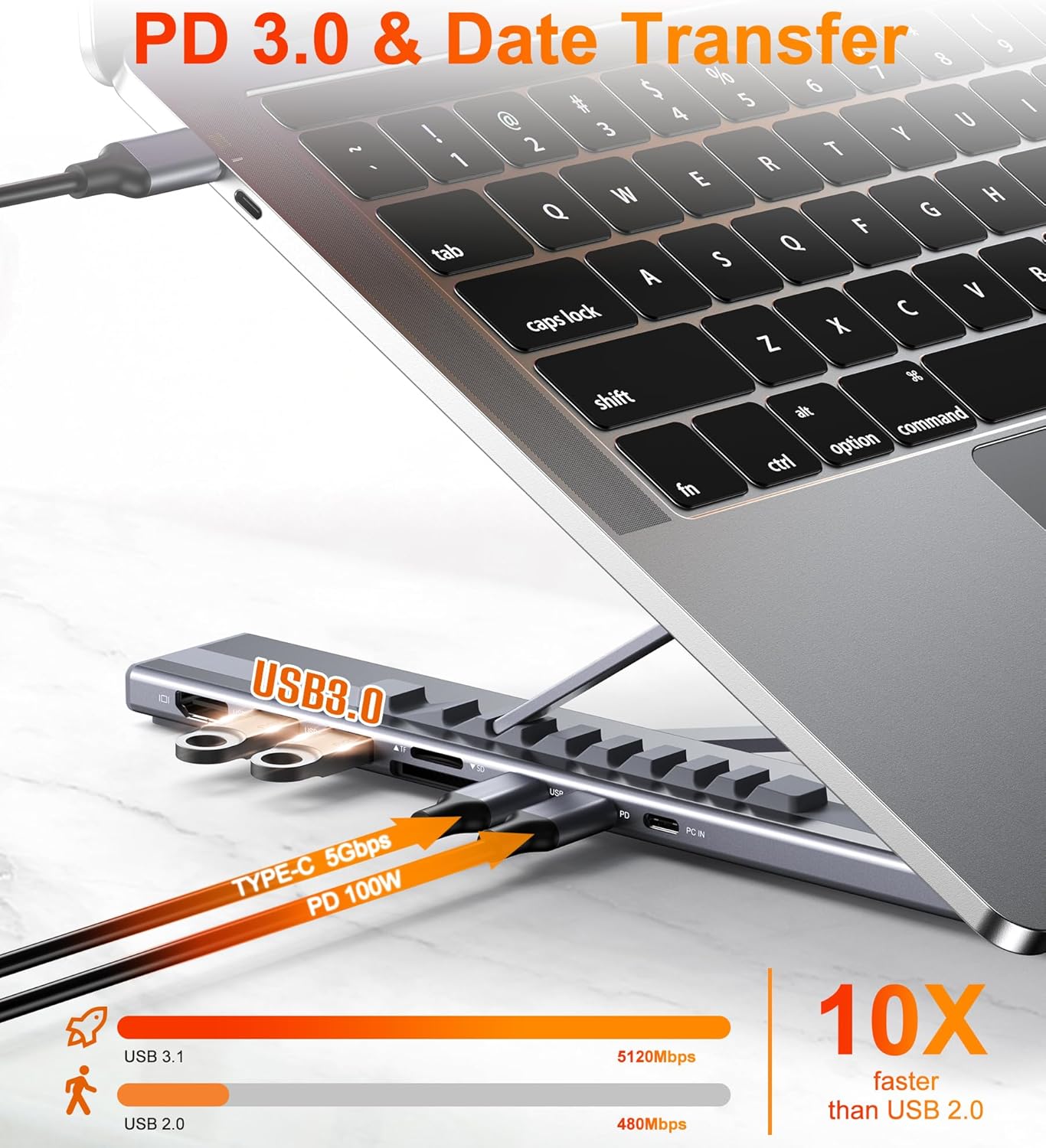 Premium USB Laptop Docking Station Stand